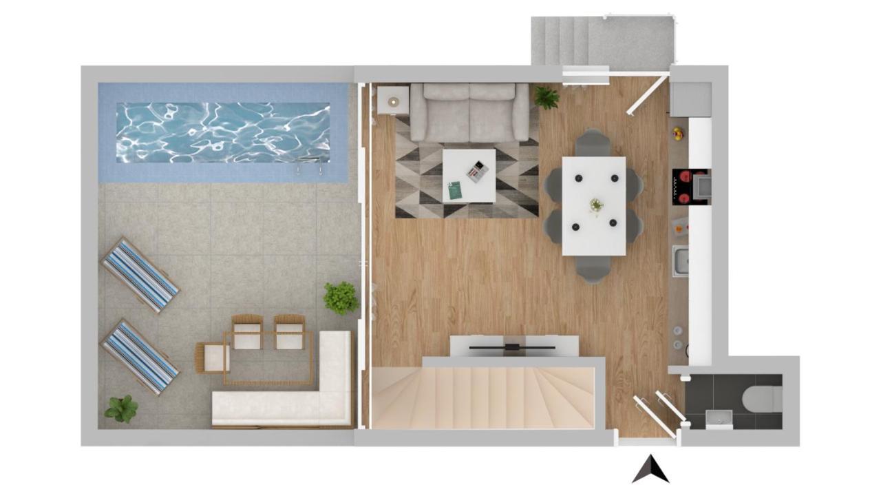 Villa Solis Lacus Modern Apartment - Private Heated Pool - Smart Tv Sky X - Free Parking 奈维斯 外观 照片